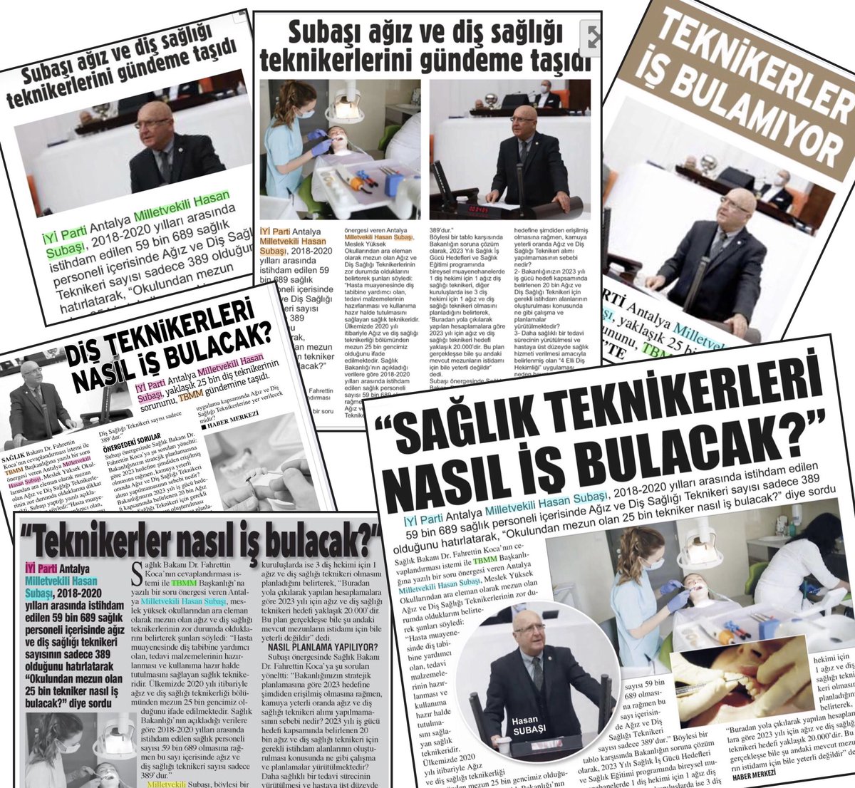 2018-2020 yılları arasında istihdam edilen 59 bin 689 sağlık personeli içerisinde Ağız ve Diş Sağlığı Teknikeri sayısı sadece 389...
Okulundan mezun olan 25 bin tekniker nasıl iş bulacak? Sorduk...
#İYİParti 
#ADSMyeAğızDişTeknikeriVer