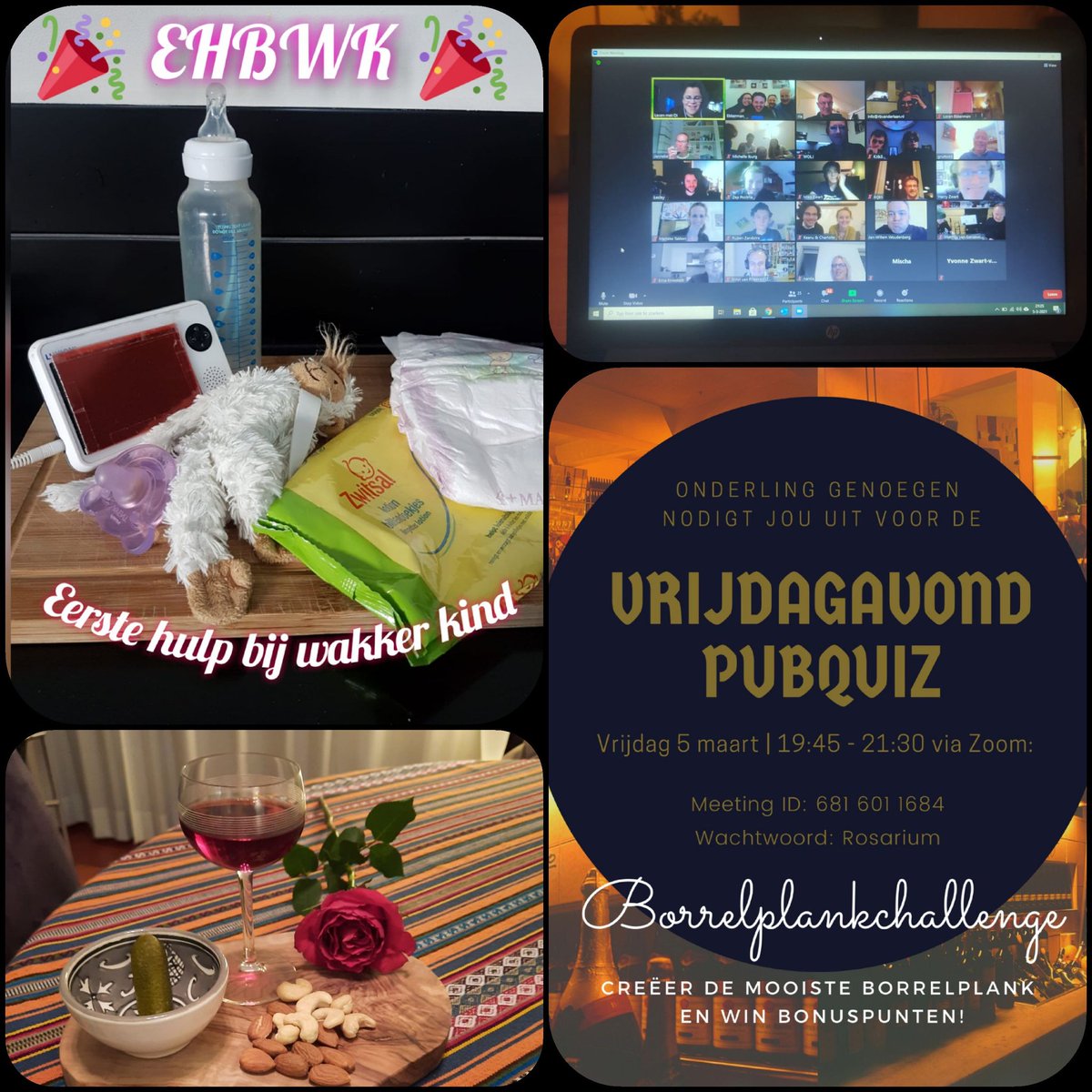 Het was weer een gezellige en hilarische avond tijdens de pubquiz met borrelplank challange. Zo houden we toch contact is deze bizarre tijd. De sfeer blijft in ieder geval goed en de kennis houden we op peil.