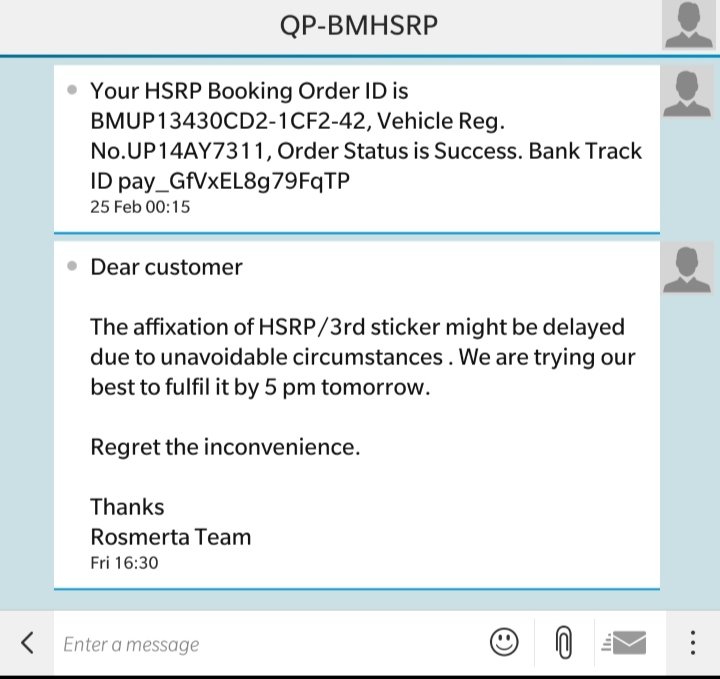 oncosanjay's tweet image. @MORTHIndia 
#HSRPscam 

They are not performing duty after taking full payment. @nitin_gadkari @PMOIndia @myogiadityanath