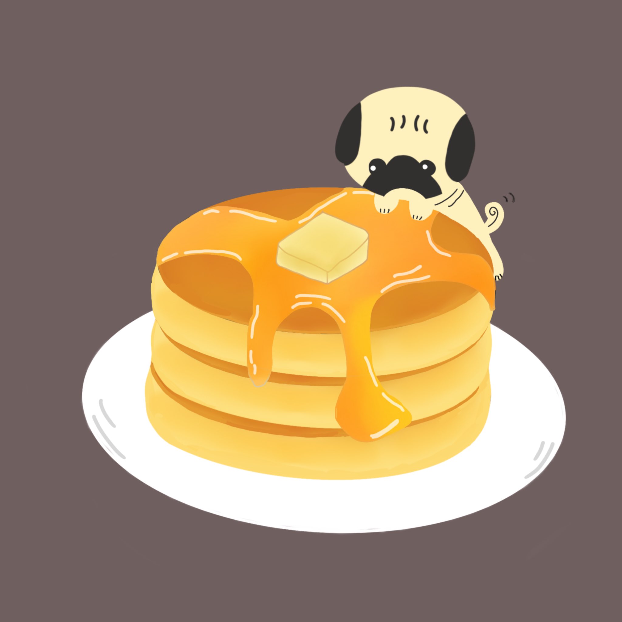 ハルチコ ホットケーキ イラスト イラスト好きな人と繋がりたい 犬 パグ パンケーキ ホットケーキ T Co Wgpyzqdx7u Twitter