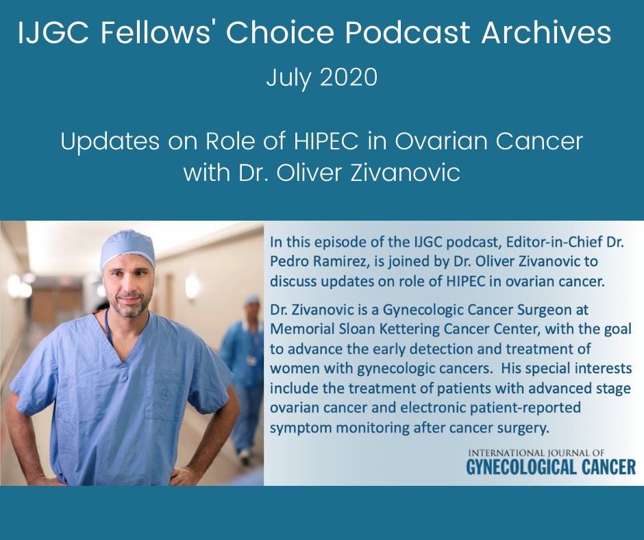 Is it time to warm up? Check out this IJGC Fellows Archive Recommendation: Updates on Role of #HIPEC in #ovariancancer with Dr. Oliver Zivanovic! soundcloud.com/bmjpodcasts/be… @ESGO_society @IGCSociety @ENYGO_official @IJGConline @IJGCfellows @pedroramirezMD @zivanovicmd @agz_eriksson