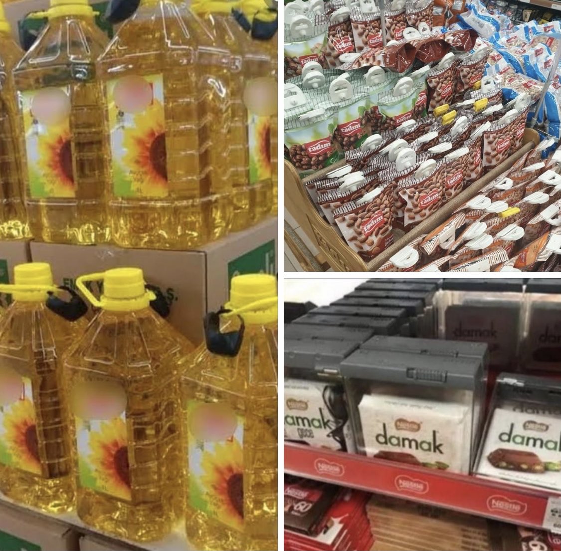 Marketlerde bebek mamalarından sonra, ayçiçek yağları, kuruyemişler, çikolatalar da alarm takılarak ve kilitli kutularda satılmaya başlandı.
Memleket huzur içinde! #Yönetemediniz