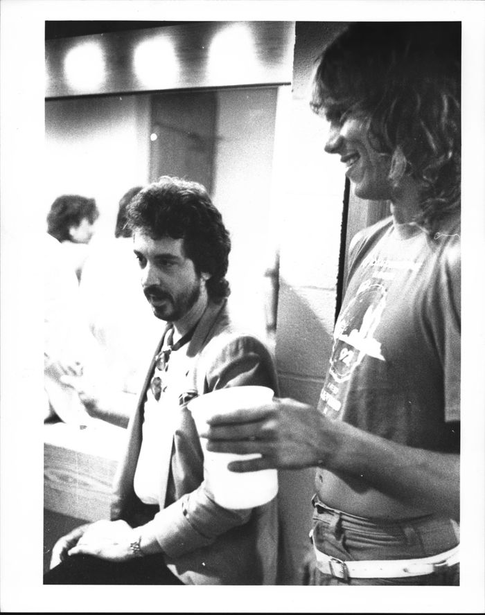 I had the opportunity to play with Michael Stanley at Blossom in 1986. Back stage with Michael before the show.  Great man, great legend. "Z"