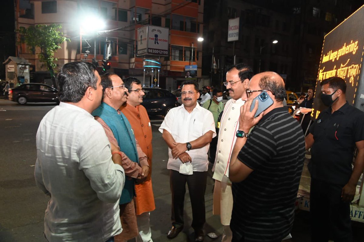 PNPathakBJP's tweet photo. After historical Brigade Maidan Rally of PM @narendramodi Shri Narendra Modi Ji’s Election Campaign in Kolkata, campaigning with Deputy CM of UP, @kpmaurya1 Shri Keshav Prasad Maurya ji in Kolkata #BengalElection2021 #Bjp4Bengal #ModiBrigadeRally #ModirSatheBrigade #BJP #RSS https://t.co/b3vLkORRUF