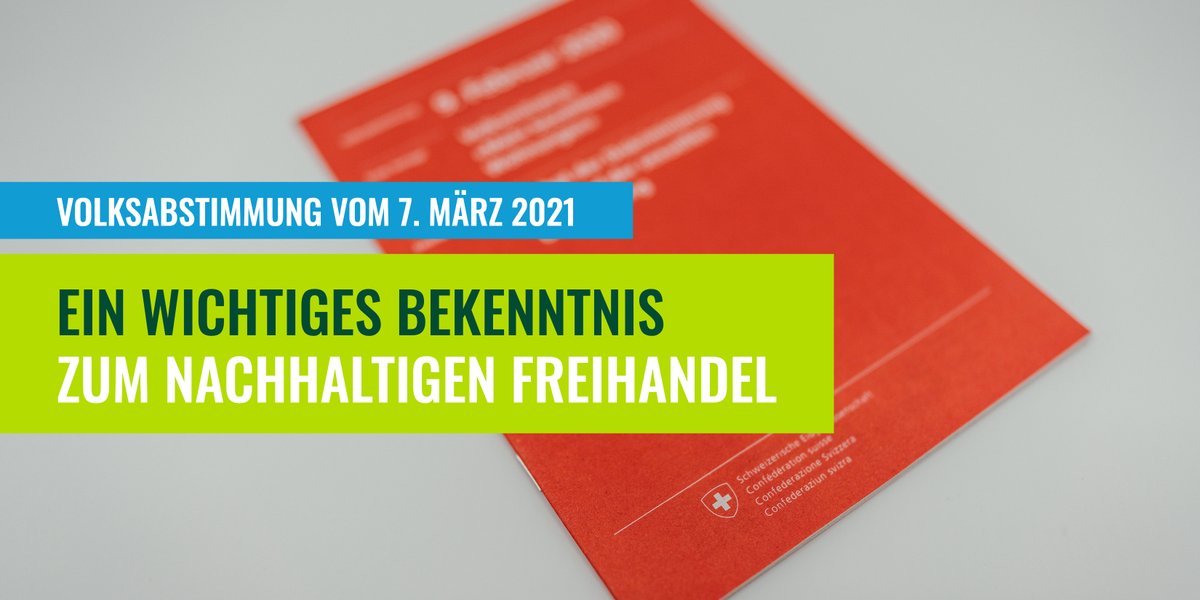 Wir sind hocherfreut über die Annahme des Freihandelsabkommens mit #Indonesien. Das #eIDnein begrüssen wir, die Verankerung des unverhältnismässigen Verhüllungsverbots in der Verfassung bedauern wir hingegen. #Abst21 #CHvote Unsere Stellungnahme 👉 bit.ly/38kMvVL