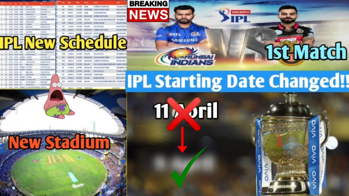 IPL New Starting Date,Venue And Schedule Announced 
#TRebelWithboAt #IPL​​ #IPL2021​​ #BCCIMeeting​​ #IPLMeeting​​ #IPLSchedule​​ #IPL2021Schedule​​ #IPLStartingDate​ #IPL​​​​​​ #VIVOIPL​​​​​​ #VIVOIPL2021​​​​​​ #IPL2021​​​​​​ #iplauction2021 #IPLVenue 

youtu.be/ogVlazabLgY