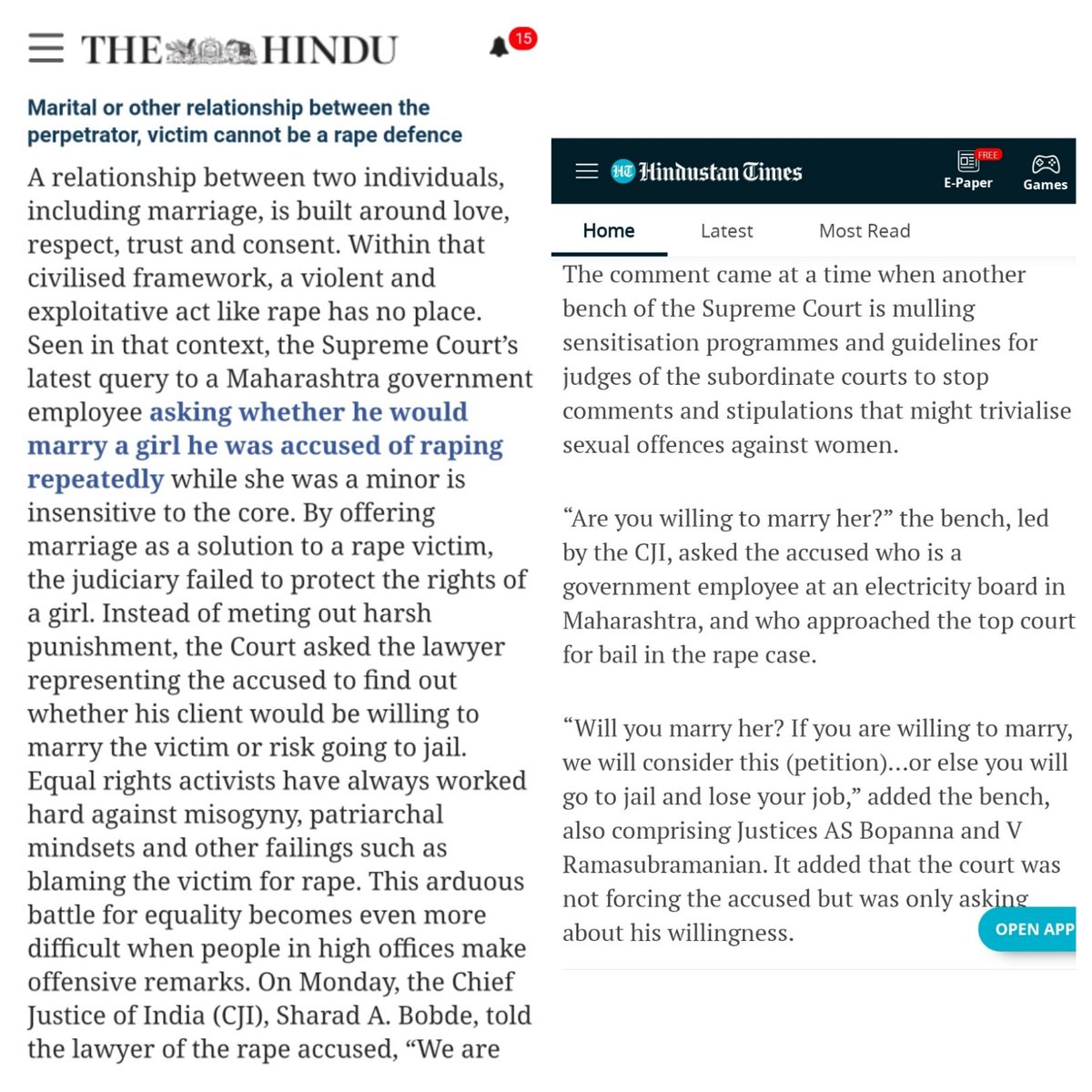 d4Deepti's tweet photo. Why is the #SupremeCourt acting like "high" court lately?

#MaritalRape #SameSexMarriage #ConsentMatters #BlindVerdicts #WhereIsTheJustice https://t.co/DT2FL8lLbe