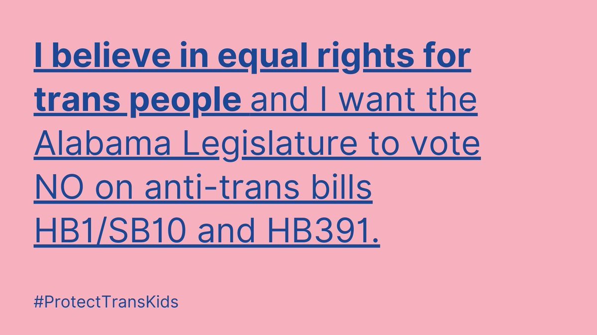 OutMov's tweet photo. ๐จ๐จ
Alabama senate has passed a law that bans transgender youth from undergoing hormone therapy, puberty blockers and gender reassignment surgery.
๐จ๐จ
Demand Alabama lawmakers to #ProtectTransKids and oppose HB 1 and SB 10 by voting 'NO'. @ACLUAlabama #NoHB1 #NoSB10 https://t.co/TRw2cysoaE