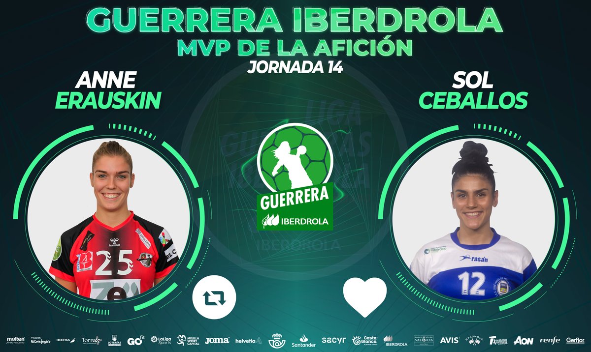 ⭐️ #GuerreraIberdrola - Jornada 14

🆚  <a href="/CbmZuazo/">Club Balonmano Zuazo</a> : <a href="/bmpereda/">Uneatlantico Pereda</a>

♻️ RT: <a href="/Anneera7/">Anne Erauskin</a>
❤️ Me gusta: <a href="/SolCeballos12/">Sol Ceballos</a>