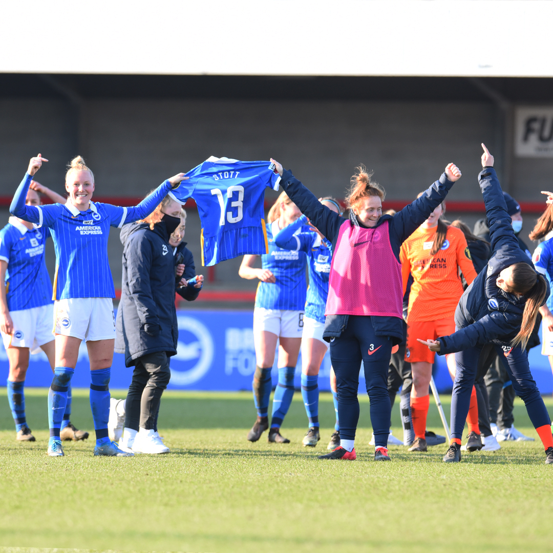 💙 That win was for you, <a href="/stotty_13/">Rebekah Stott</a>.

#BHAFC 🔵⚪️
