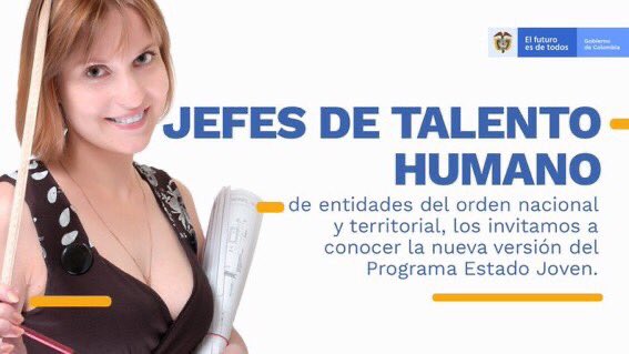 DAFP_COLOMBIA's tweet photo. Les recordamos que son las oficinas de Talento Humano de las entidades del orden nacional y territorial las encargadas de determinar las plazas para las prácticas de #EstadoJoven. https://t.co/pyPYncCRch https://t.co/6UvkW1xQoh
