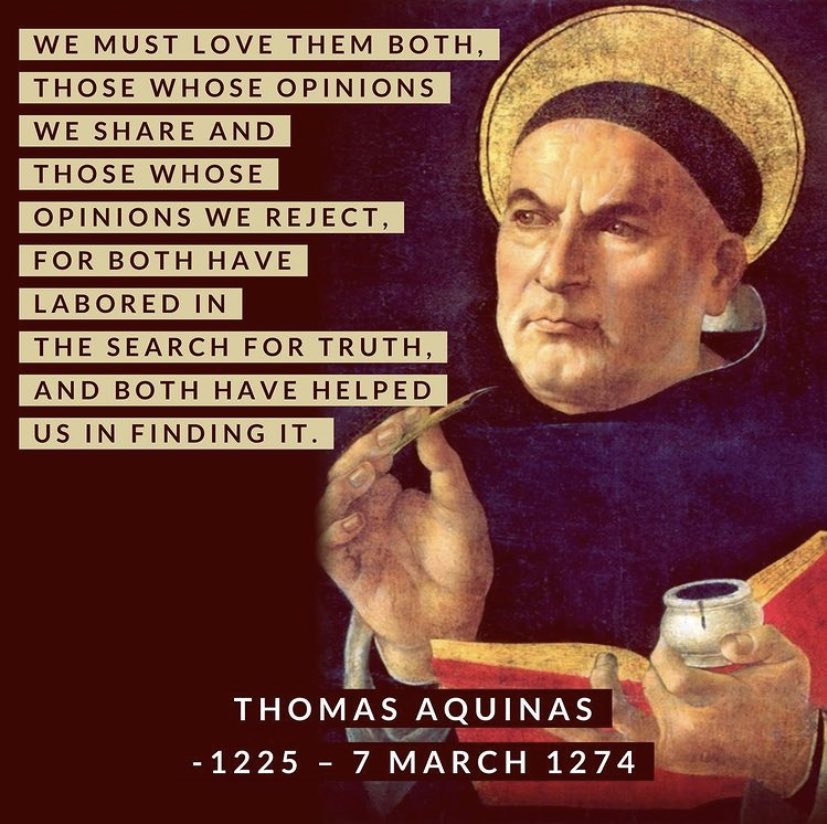 An interesting observation from St Thomas Aquinas, a key figure in our A-Level specification on the day of his death in 1274.