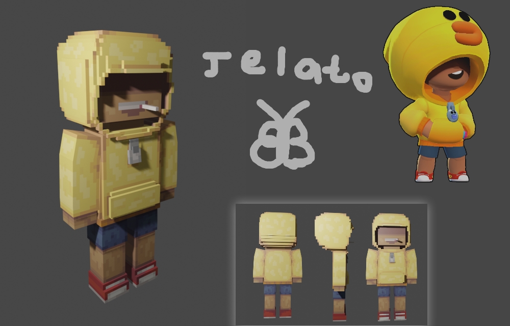 jelatoarts's tweet photo. Hello ! This is my first blockbench model. Its Sally Leon from Brawl Stars (I know that i forgot duck at the hood xd). Give me support please i apreciate it so much 🙏❤️
#mcytskinartistappreciation #blockbench https://t.co/jVRDupttUg