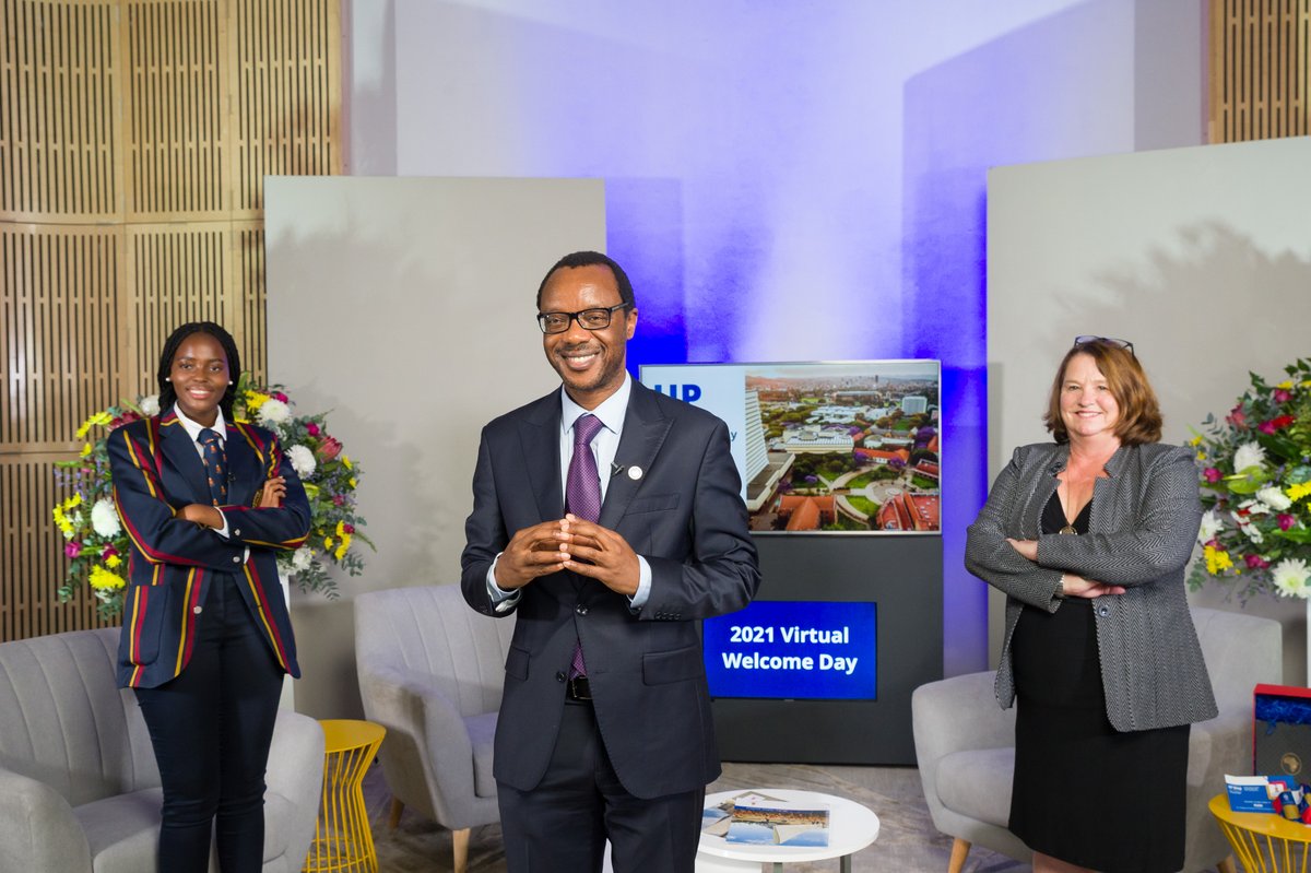 UPTuks's tweet photo. WELCOME TO UP! Our Welcome Day event was successfully streamed from @FutureAfricaUP First-years were introduced to UP, the executive & the SRC, learnt about registration & Academic Orientation Week, & got a virtual tour of the campus. More: https://t.co/qxzhBozj50 #UPWelcomeDay https://t.co/oVY4NP7GMl