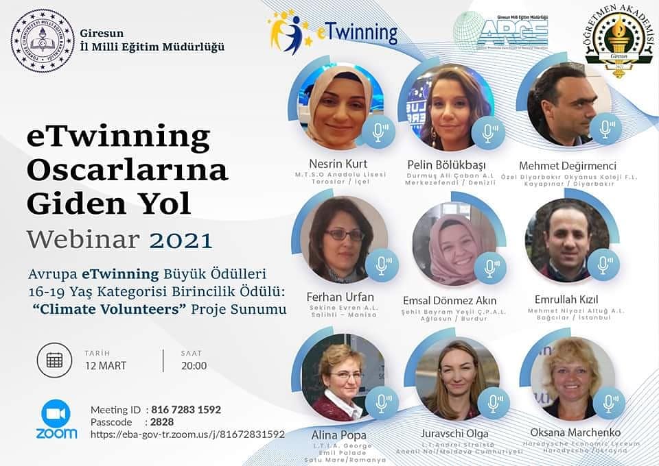👉 Bursa'dan özel ödül alan öğretmenimizin yer aldığı Marie Curie: “Stem Is … On Fire” Proje Sunumu
👤 Hatice Mutlu
🗓️15 Mart 2021 Pazartesi
⏰20.00'dır.

 👉Tüm webinarlarımıza aşağıdaki Zoom bilgileri ile giriş yapabilirsiniz. 
➡️Zoom ID: 816 7283 1592
➡️Passcode: 2828