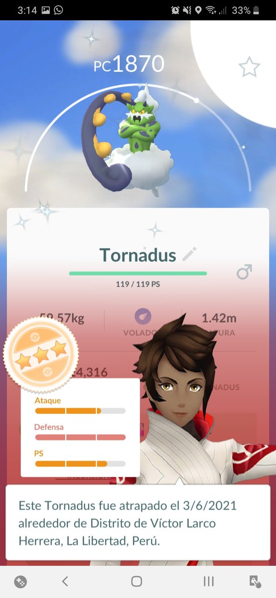 DeyvinGo's tweet photo. Después de mucho tiempo volvimos...
Solo para presumir #Tornadus no salió tan bueno pero es #shiny y por el CD de #Talonflame lo mejor que pudo salir 😁✌️ https://t.co/gwWijqJ4d8