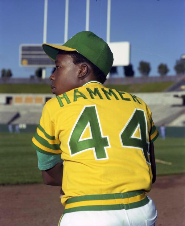 .<a href="/MCHammer/">MC HAMMER e/acc</a> was A's bat boy: in fact <a href="/mroctober/">Reggie Jackson</a> gave nickname as he looked like a young hammerin' Hank Aaron.