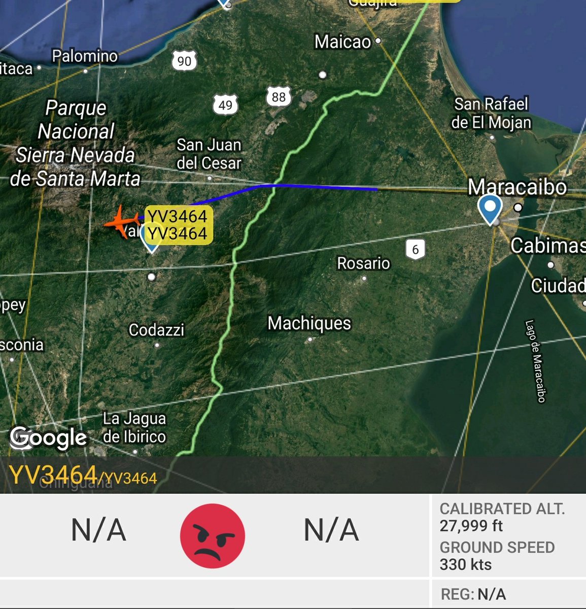 Arr3ch0's tweet photo. Vuelo #YV3464 registro YV-3463, YV-3464 u otro?
#Venezuela https://t.co/tDg4D7h7co