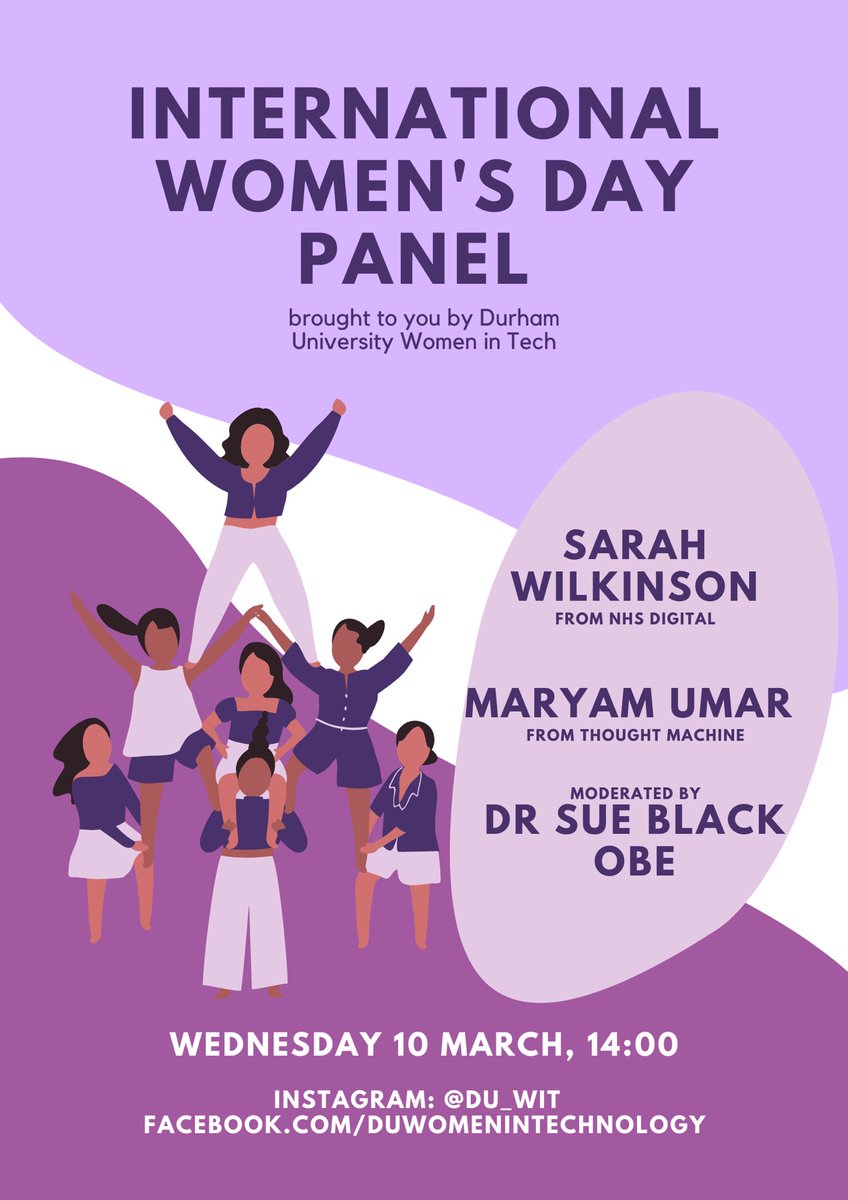 wit_du's tweet photo. We’re running a panel event in celebration of International Women’s day with some awesome high-profile panellists. Visit our FB event page to sign up ➡️ https://t.co/eXDFdUeccd https://t.co/8mqvHLMu73