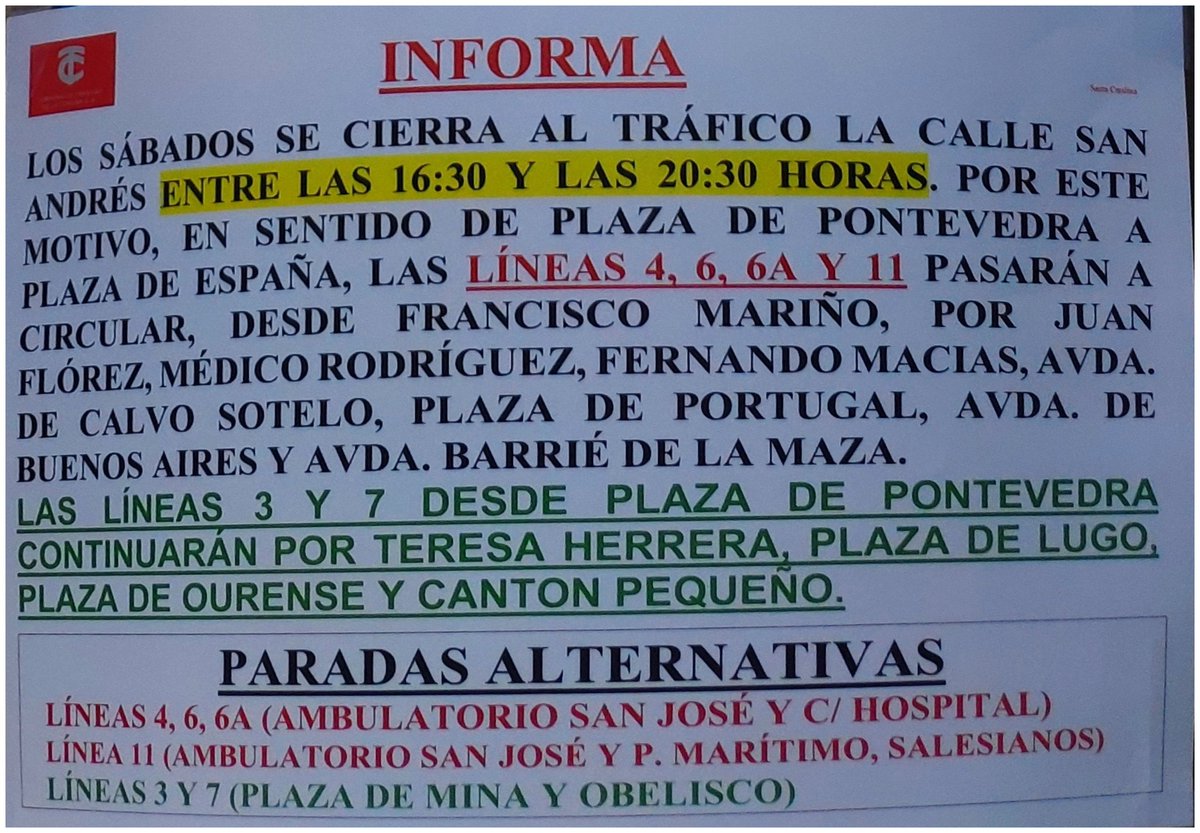 BlogBusurbano's tweet image. (...)
#Lín7 #Lín3 #SanAndrés 
#Coruña #TeresaHerrera

¿#ParProv sólo en Pza.
de Mina y #Obelisco...?