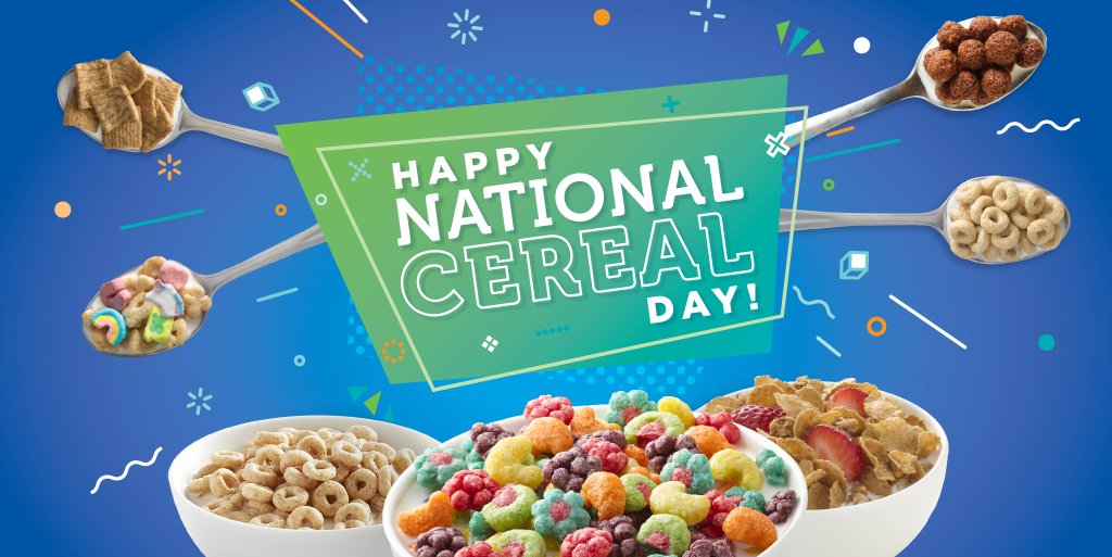 GeneralMills's tweet photo. It’s one of our favorite days of the year—#NationalCerealDay! 🥣  How will you be celebrating today? https://t.co/usq1FuhH0O