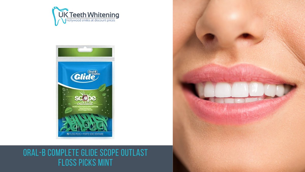 UKTeethWhite1's tweet photo. Oral-B Complete Glide Floss Picks + Scope Outlast Flavour combine the freshness of Scope flavour and the silky-smooth texture of Glide floss with the ease of a pick.
Visit our website to get yours today 👉tww https://t.co/b5ROVep8Ug
#oralb #teethwhitening #floss #flosspicks https://t.co/wlAuuYXNpE