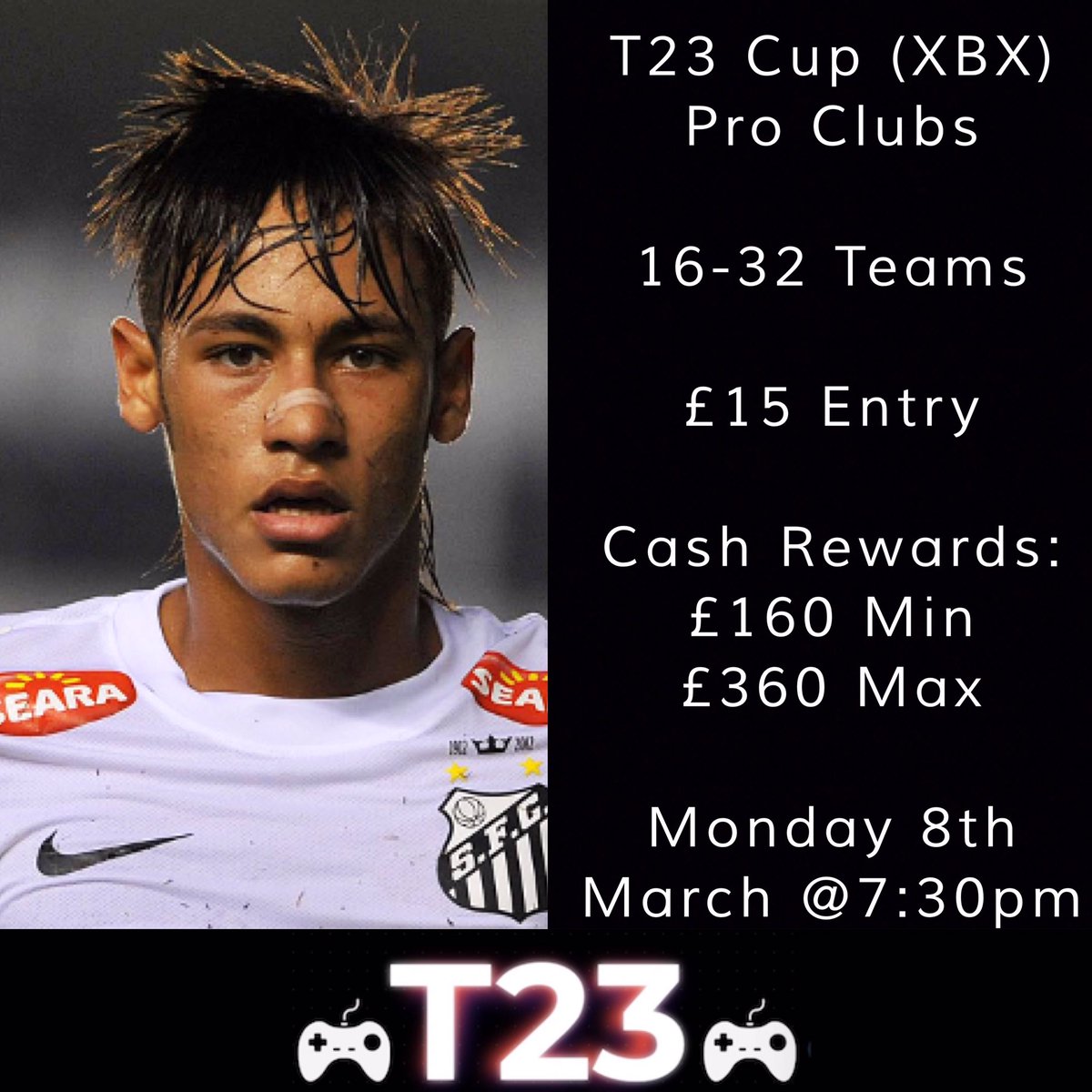 tournament_23's tweet photo. We know people here on Twitter tend to play when there is more money on the line, but we will be hosting an Xbox pro clubs tournament tomorrow night, with a minimum prize of £160 and a maximum prize of £360! Only £15 entry, DM us if you’re interested 🏆 https://t.co/VN0KiKLJle