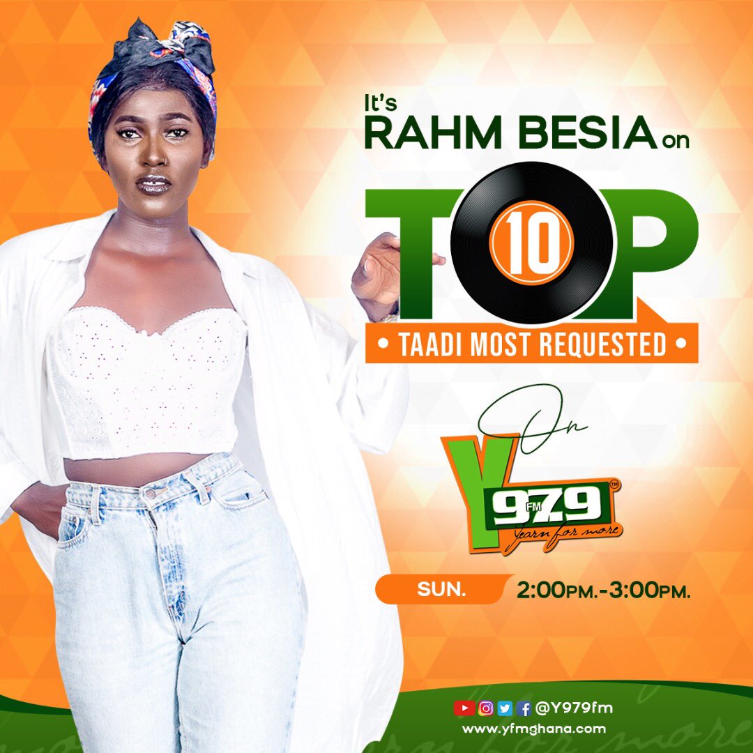 Y979FM's tweet photo. Letβs countdown and spill some tea π’π£ on #TaadiMostRequested w/ @RahmBesia from 2-3pm
#iAmTheRadioDiva https://t.co/fJvRMeuyrx