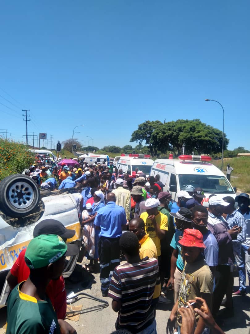 One person was severely injured when a commuter omnibus from Cowdray Park in Bulawayo overturned. Passengers allege that the vehicle was unstable, swerving several times before the driver lost control. The possibly drunk driver reportedly fled from the scene after the accident.