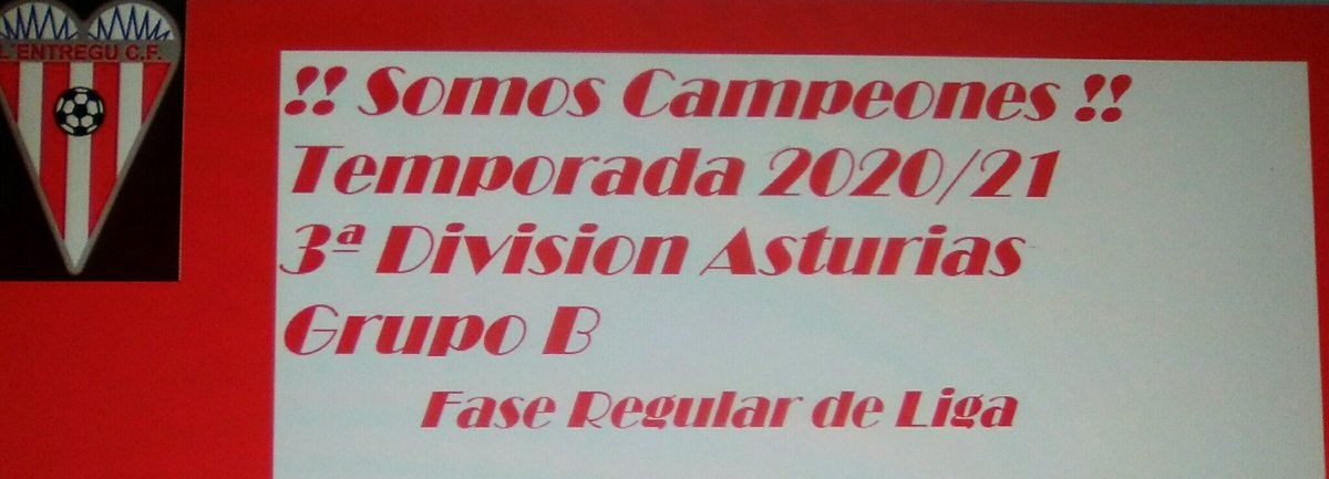 lentregu_cf's tweet photo. Con nuestra victoria y el empate del @sanmartinei a falta de dos jornadas para la conclusión de la Liga Regular, ya somos Campeones de Liga!!!!
Gran trabajo de todo un EQUIPO. 
Enhorabuena CAMPEONES!!!
#Campeones #HaciendoHistoria #puxalentregu https://t.co/FTVXsrXH9q