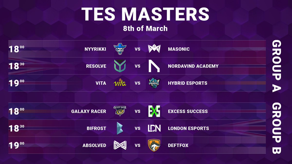 The <a href="/TES_Nordic/">Telia Esports Series Nordic</a> Masters kicks off tomorrow and we can't wait🔥

Here's a look at the schedule, with a total of six games to keep an eye on. Who are you looking to root for?👀

See the full schedule👇