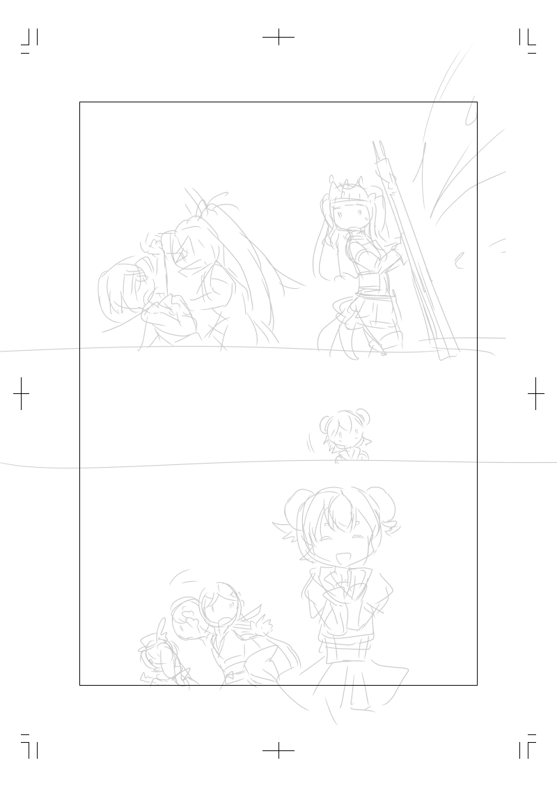 去年は描かなかったし今年も危ういので一昨年のさな・さやか・さくら・みとの日ごっちゃまぜ。おまけで下書き。 