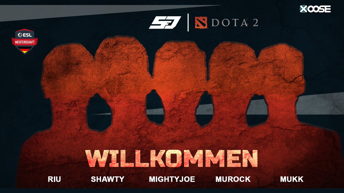 Nach unserem Rebrand konnten wir das ESLM Dota 2 Team um <a href="/riudota2/">Riu</a> verpflichten!
Das für uns ab Morgen schon in der <a href="/ESLGermany/">ESL Germany</a> antreten wird. #dota2 #eslm #sfdgaming