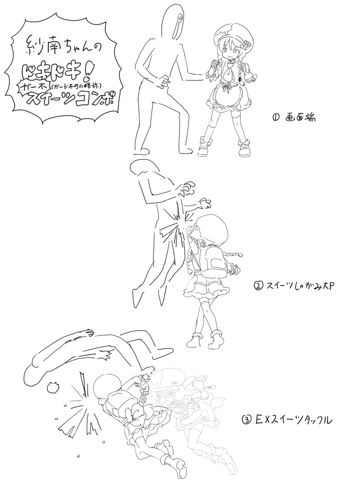 ファンボックスに『ガー不スイーツコンボを決めるバトル☆バレンタイン三好紗南』リクエストが来ていたので描きました、BGMは三好紗南ちゃんが歌う『CRAZY CHILI DOG』 