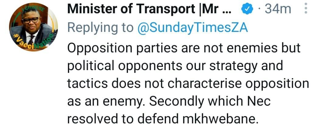 Gentlements's tweet photo. Fikile Mbalula is man who has no backbone. A loudmouth who twerks to the highest bidder https://t.co/Or5AML3tTN