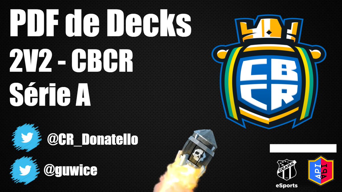 Salve gurizada, hoje eu e o <a href="/guwice/">Guwice™</a> resolvemos trazer para  vocês um PDF com todos os decks de 2v2 utilizados até agora na CBCR (<a href="/ecopagg/">COPA</a>) série A🤩🤩

Seja feliz! 👇👇
🔗drive.google.com/file/d/1kWN2_J…

❤️+🔃 para que alcance mais pessoas 🥺