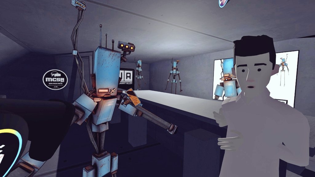 AlleyUncanny's tweet photo. The beginnings of an Avatar shop in @SomniumSpace and its first to be minted BoxBot. Uncanny Avatar. SOM001. Big shout out to @SLeBaron #metaverse #uncannyalley #boxbot #som001 #somniumspace #avatar https://t.co/gUkg63I2OR