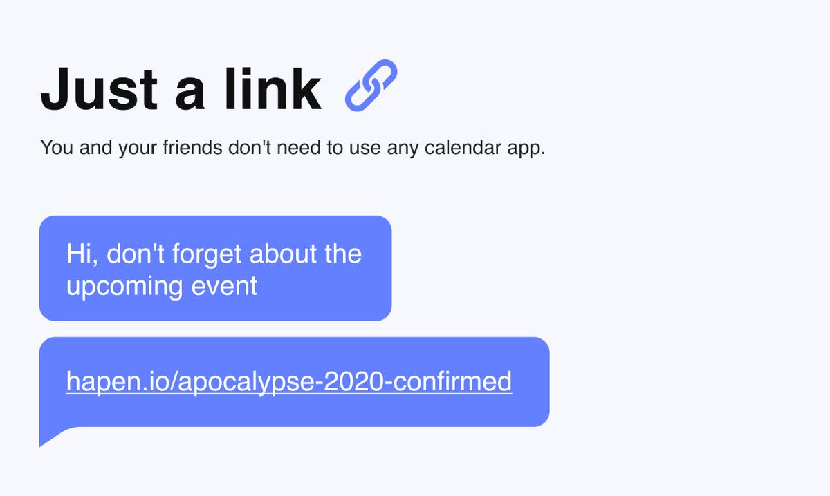 ProductHunt's tweet photo. Create event invite links and reminders with a simple link share 📆

Start planning: https://t.co/HfBAaRlGs3 https://t.co/JJHRpRvKYW