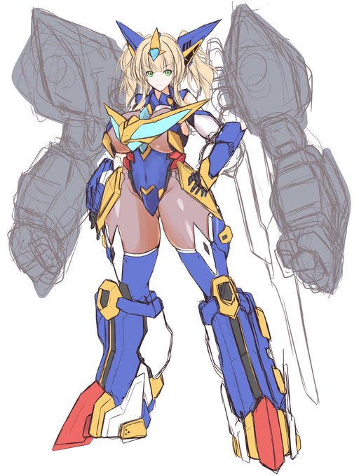 グルンガスト改めてブルンバストちゃん
……なんか金髪にしたらゼタっぽくなった 