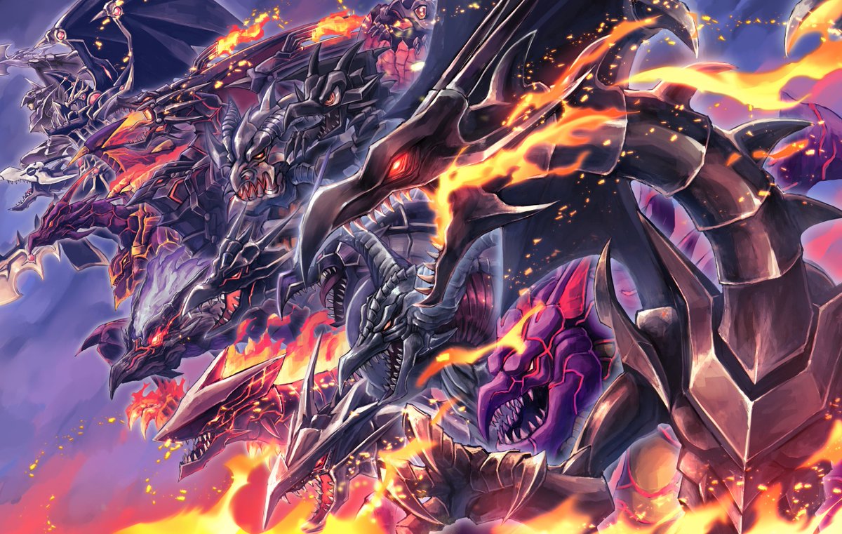 fire duel monster no humans dragon red eyes wings sharp teeth  illustration images