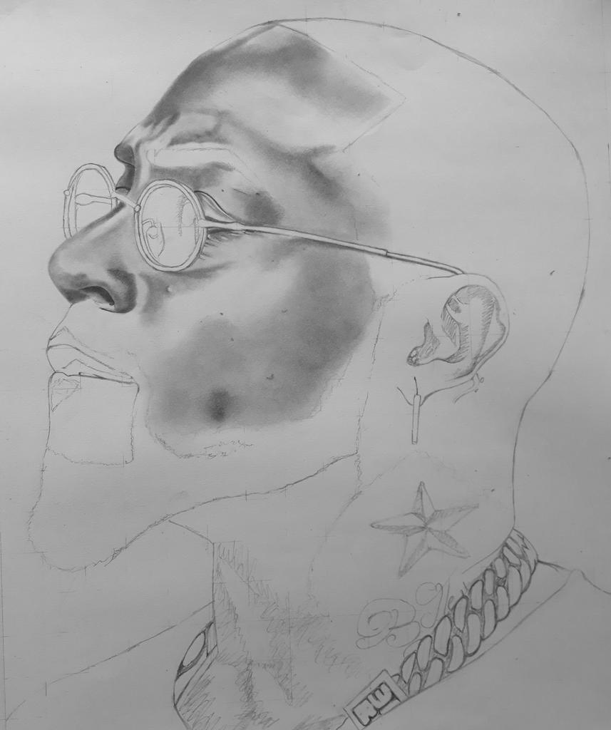 Happy Sunday my pencil artwork of <a href="/davido/">Davido</a> I spent over a week to do this for <a href="/davido/">Davido</a> please retweet till it gets to him 🙏❤🙏