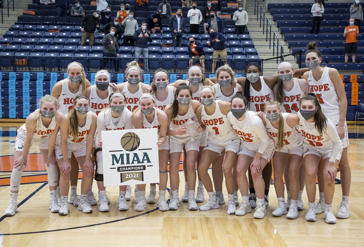 HopeCollegeWBB's tweet photo. WE PERSEVERE. WE CELEBRATE. WE BELONG. 

16-0 this year. 45-0 over two years. #1 team in the country. This squad has lived into our values every day throughout this crazy season and we could not be more proud! 

#WE #GoHope https://t.co/fmltLHSVZg