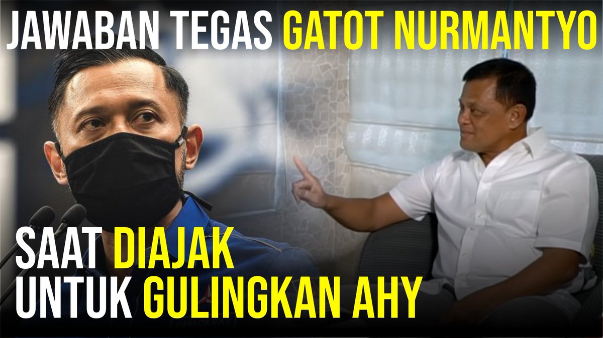 Terungkap! Gatot Nurmantyo Pernah Diajak Gulingkan AHY dari Ketum Demokrat

Selengkapnya : youtu.be/S-cJ4e5XWvw