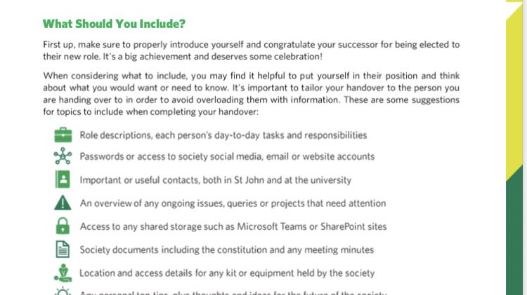 A good handover to the newly elected committee and Unit Leadership Team is essential for the continued growth of our First Aid Societies. Pleased to have released some updated guidance today to assist <a href="/SJA_Students/">SJA Student Volunteering</a> with this task! 📋🤝 #SJAStudents