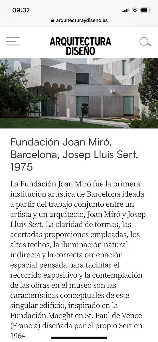 Fundación Joan Miró • 1975 • Josep Lluís Sert • #Barcelona • #españa