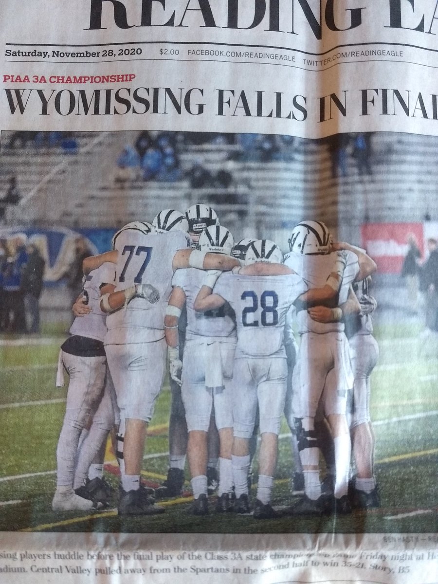 This picture was taken before last play of state championship game when my <a href="/WyoFootball/">Wyomissing Spartans Football</a> boys knew they were going to lose.

Truly hope as many people as possible at some point in their lives can care about each other/a common cause as these kids did.

It's so incredibly special.