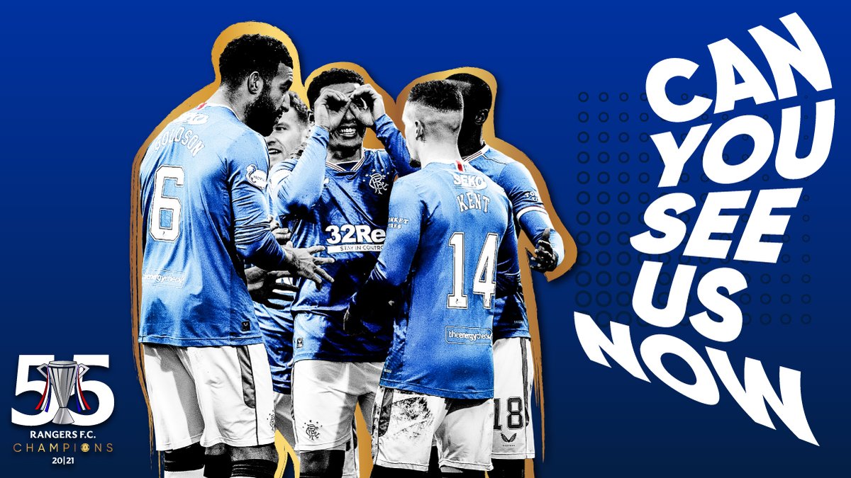 RangersFC's tweet image. Can You See Us Now?

#Champion55