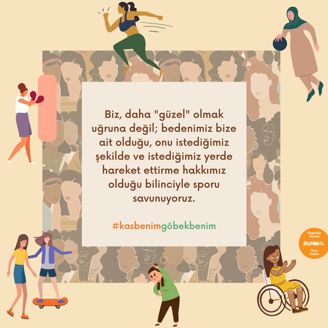 BoMoVu_'s tweet photo. BoMoVu olarak, spor ve beden hareketi adına mücadelesini aile içinde, evde, sahada, giyinme odalarında, endüstride ve en başta kalbinde vermeye devam eden tüm kız çocukları ve kadınları selamlıyoruz! https://t.co/jGW5LKsK1a