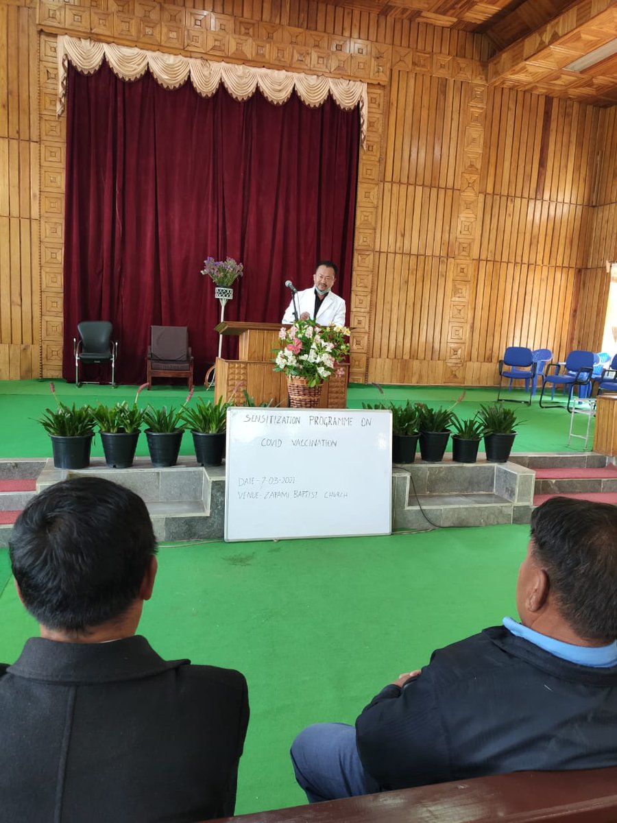 NagalandNhm's tweet photo. Creating awareness  and sensitisation of Citizens on #COVID19Vaccine through the church platform across the State 07/03/21. #LargestVaccineDrive #Unite2FightCorona  @MoHFW_INDIA https://t.co/6WlESQsjBH