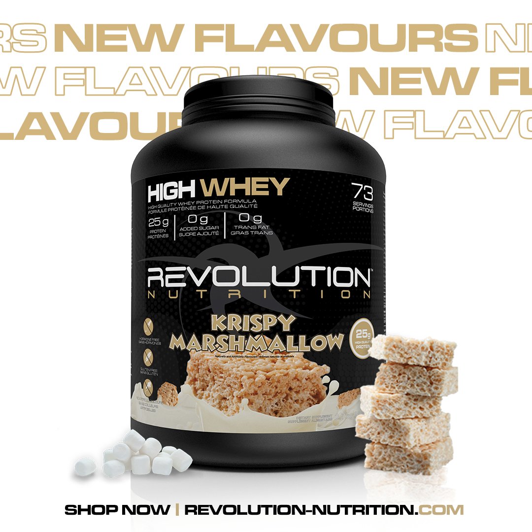 🤩 HIGH WHEY New flavours have arrived 🤩⁠

Now available :⁠

Maple donuts 🍁⁠
Krispy Marshmallow 🤍⁠
⁠
► DELICIOUS REAL DESSERT FLAVOURS⁠
► 25 G OF PROTEIN PER SERVING⁠
► GLUTEN FREE⁠
⁠
Same AMAZING product, just new AMAZING flavours🔥⁠

@ revolution-nutrition.com ⁠